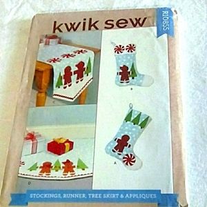 Kwik Sew R10855 Christmas decor w/appliques NEW